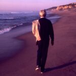 J. Krishnamurti walking on the beach